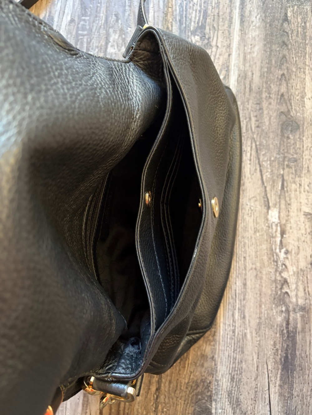 Michael Kors Black Pebbled Leather Crossbody with Tassel - Picture 3 of 6